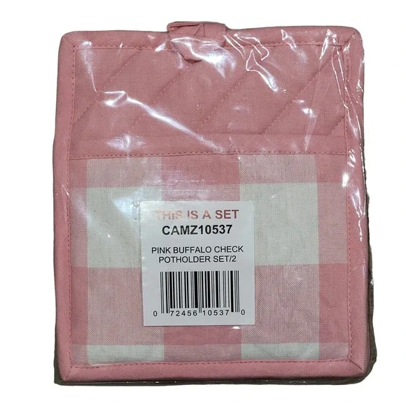 Buffalo Check Kitchen Collection Classic Farmhouse Kitchen Potholder 2 Pack NWT - Picture 3 of 3